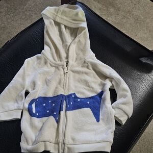 Baby Whale Print Hooded Hoodie Christian Robinson‎ 0-3M Terry Cloth Bath Pool
